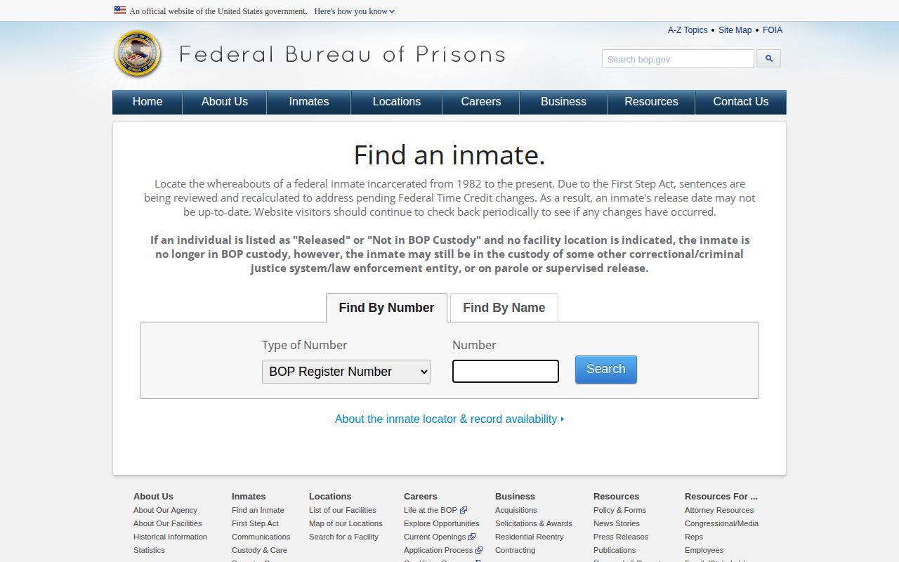 Federal Bureau of Prisons release search for a Henderson County case
