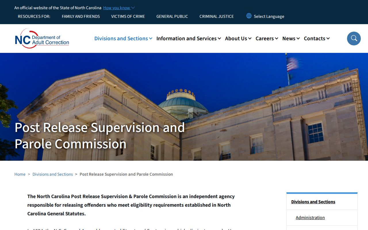 Henderson County parole file review information from the North Carolina Commission